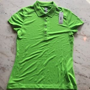 Lime green ladies golf polo